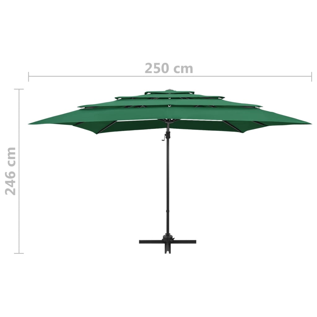 Parasol mât en aluminium